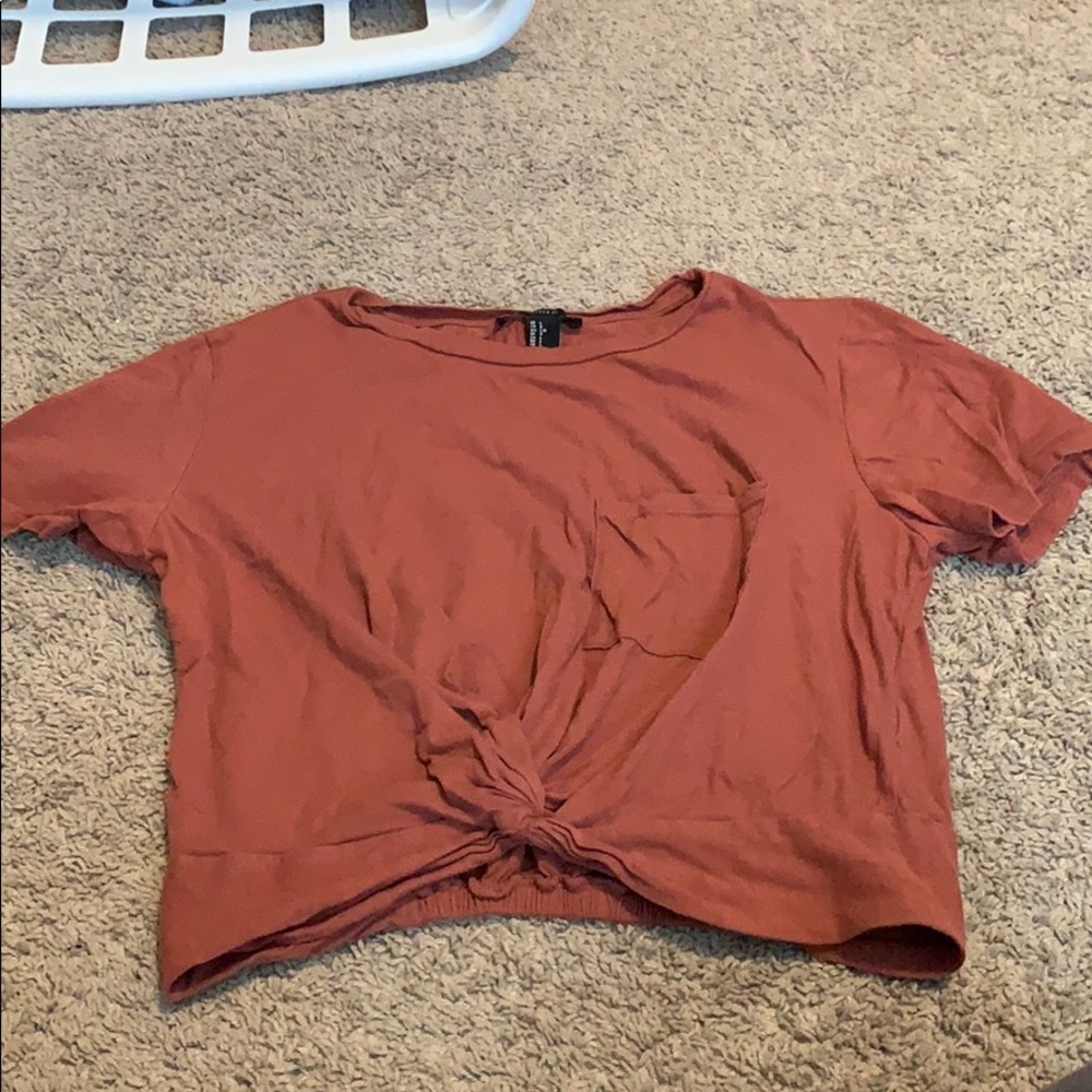 Burnt orange forever 21 crop top